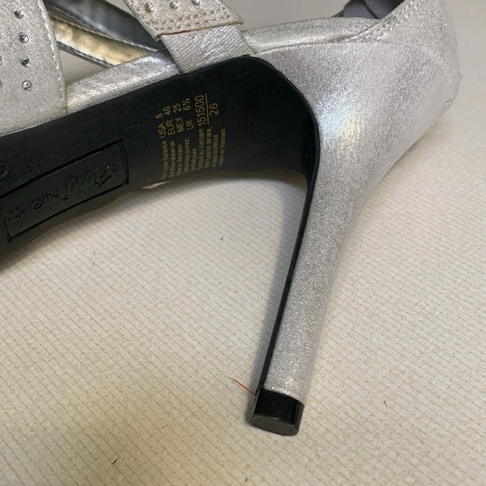 Fione Night Silver Rhinestone Heels